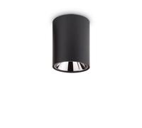 Ideal Lux Nitro 10W Round LED Flush Ceiling fitting in Matt Black Finish