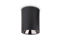 Ideal Lux Nitro 15W Round LED Flush Ceiling fitting in Matt Black Finish