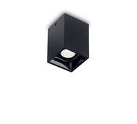 Ideal Lux Nitro 10W Square LED Flush Ceiling fitting in Matt Black Finish
