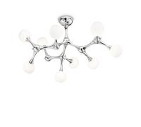 Ideal Lux Luminosa Nodino 9 Light Medium Multi Arm Ceiling Flush Light Chrome, G9