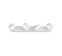Ideal Lux Oby 4 Light LED Spotlight Bar in a Matt White and Chrome Finish