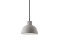 Ideal Lux Luminosa Oil 1 Light Dome Ceiling Pendant Cement Grey, E27