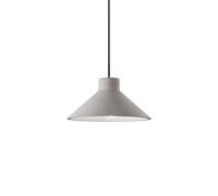 Ideal Lux Luminosa Oil 1 Light Dome Ceiling Pendant Cement Grey, E27