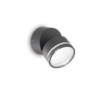 Ideal Lux Luminosa Omega Round Single Spotlight Anthracite Ip54 4000K