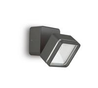 Ideal Lux Luminosa Omega Square Single Spotlight Anthracite Ip54 4000K