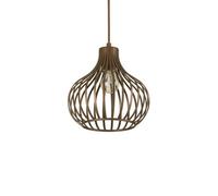 Ideal Lux Onion Single Light Small Ceiling Pendant in Brown Finish