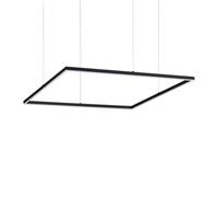 Ideal Lux Luminosa Oracle Slim Non Dim Decorative Square Integrated Pendant Light Black, 3000K, 51W