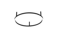 Ideal Lux Luminosa Oracle Slim Non Dim Round 50Cm Integrated Led Semi Flush Light Black 3000K