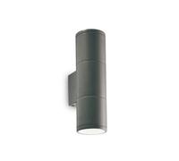 Ideal Lux Luminosa Outdoor Up Down Wall Lamp 2 Lights Anthracite Ip44, Gu10