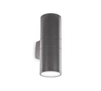 Ideal Lux outdoor wall lamp Gun anthracite aluminium, Ø 11 cm, up/down