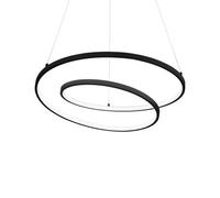 Ideal Lux Luminosa Oz Dimmable Swirl 80Cm Integrated Led Pendant Ceiling Light Black, 3000K