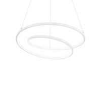 Ideal Lux Luminosa Oz Dimmable Swirl 80Cm Integrated Led Pendant Ceiling Light White, 3000K