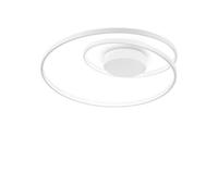 Ideal Lux Luminosa Oz Dimmable Swirl Integrated Led Semi Flush Light White, 3000K