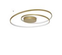 Ideal Lux Luminosa Oz Integrated Led Semi Flush Ceiling Light Brass 6100Lm 3000K