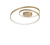 Ideal Lux Luminosa Oz Led Decorative Swirl Integrated Led Semi Flush Light Gold, 3000K