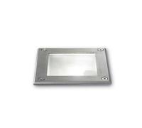 Ideal Lux Park Square Recessed Outdoor Wall Light in Steel Finish