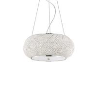 Ideal Lux Luminosa Pasha' 6 Light Ceiling Pendant Chrome With Crystals, E14