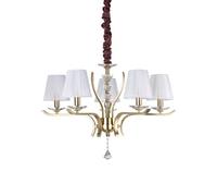 Ideal Lux Luminosa Pegaso 5 Light Multi Arm Pendant Light Satin Brass