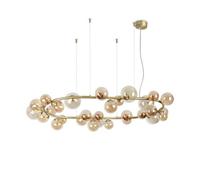 Ideal Lux Luminosa Perlage 30 Light Globe Pendant Ceiling Light Brass