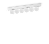 Ideal Lux Ping Pong 6 Light Globe Ceiling Light White 1500Lm 3000K