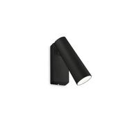 Ideal Lux Luminosa Pipe Wall Adjustable Reading Light Black 3000K