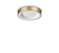 Ideal Lux Luminosa Planet 30Cm Integrated Led Semi Flush Ceiling Light Brass 1350Lm 3000K
