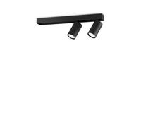 Ideal Lux Luminosa Profilo 2 Light Twin Ceiling Spotlight Black