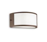 Ideal Lux Luminosa Rex-1 1 Light Outdoor Wall Light Coffee Ip44