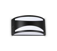 Ideal Lux Luminosa Rex Outdoor Flush Wall Lamp Black 1X E27 Ip44