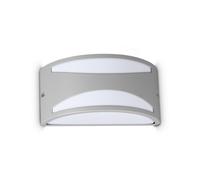 Ideal Lux Luminosa Rex Outdoor Flush Wall Lamp Grey 1X E27 Ip44
