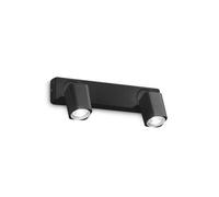 Ideal Lux Luminosa Rudy 2 Light Twin Ceiling Spotlight Black
