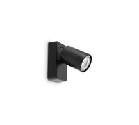 Ideal Lux Luminosa Rudy Indoor Spotlight Wall Lamp 1 Light Black, Gu10