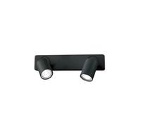 Ideal Lux Luminosa Rudy Indoor Wall Lamp Spotlight 2 Lights Black, Gu10