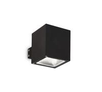 Ideal Lux Luminosa Snif Square 1 Light Outdoor Up Down Wall Light Black, Putty Ip44, G9