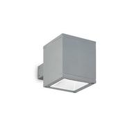 Ideal Lux Luminosa Snif Square 1 Light Outdoor Up Down Wall Light Grey, Putty Ip44, G9