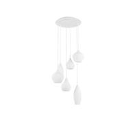 Ideal Lux Soft 6 Light Bar Ceiling Pendant in a White and Chrome Finish