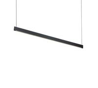 Ideal Lux Luminosa Steel Wide Led Bar Pendant Ceiling Light Black 3000K