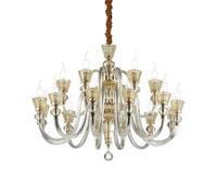 Ideal Lux Luminosa Strauss 18 Light Chandelier Rose Gold Finish, E14