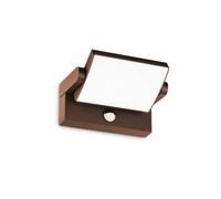 Ideal Lux Luminosa Swipe Led Outdoor Motion Sensor Wall Lamp Coffee, 3000K, Ip54