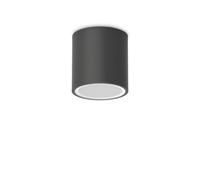 Ideal Lux Luminosa Techo 9.5Cm Outdoor Surface Mounted Downlight Black Ip54