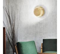 Ideal Lux Tick LED Flush Wall Light in a Gold Finish
