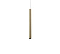 Ideal Lux Luminosa Ultrathin Round 40Cm Led Slim Pendant Ceiling Light Satin Brass 3000K
