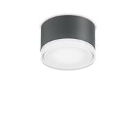 Ideal Lux Urano PL Small Flush Ceiling Light in Anthracite Grey Finish