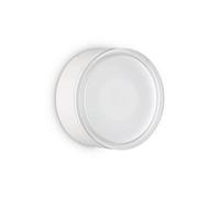 Ideal Lux Urano Large Single Light Flush Outdoor Ceiling Fitting in Matt White Finish