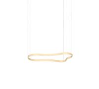 Ideal Lux Luminosa Waves 125Cm Integrated Led Pendant Ceiling Light Gold 3000K