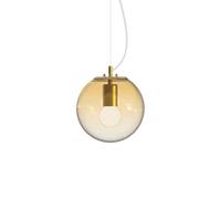 Ideal Lux Mapa Clear 20Cm Globe Pendant Ceiling Light Amber