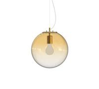Ideal Lux Mapa Clear 30Cm Globe Pendant Ceiling Light Amber