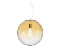 Ideal Lux Mapa Clear 40Cm Globe Pendant Ceiling Light Amber