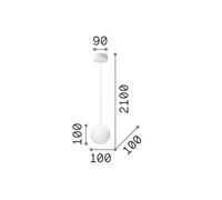 Ideallux Ideal Lux Mapa pendant light, Ø 10 cm, opal glass, globe