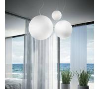 Ideal Lux Mapa pendant light, Ø 50 cm, opal glass, globe